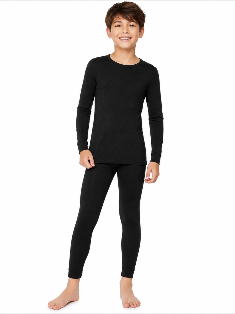 32 Degrees Heat Kids Black Thermal Base Layer Set Size Small